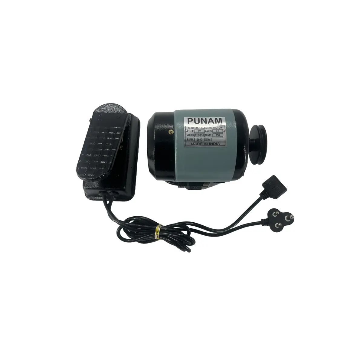 Punam Carbon-Less Sewing Machine Motor | Variable Speed | 1/6 FHP | Punam India