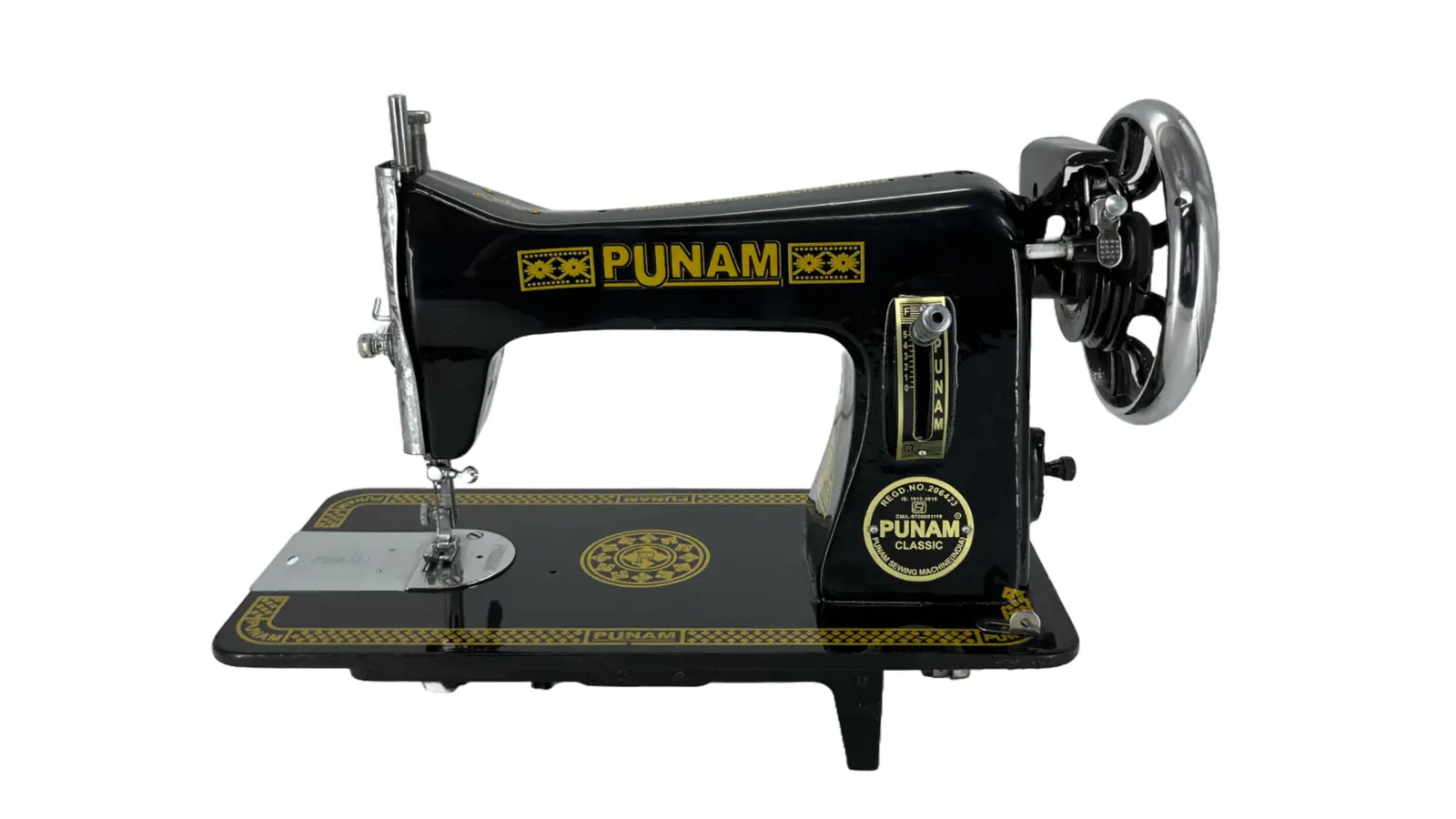Punam Classic Delux SV | Black | Traditional Straight-Stitch Sewing Machine | Punam India