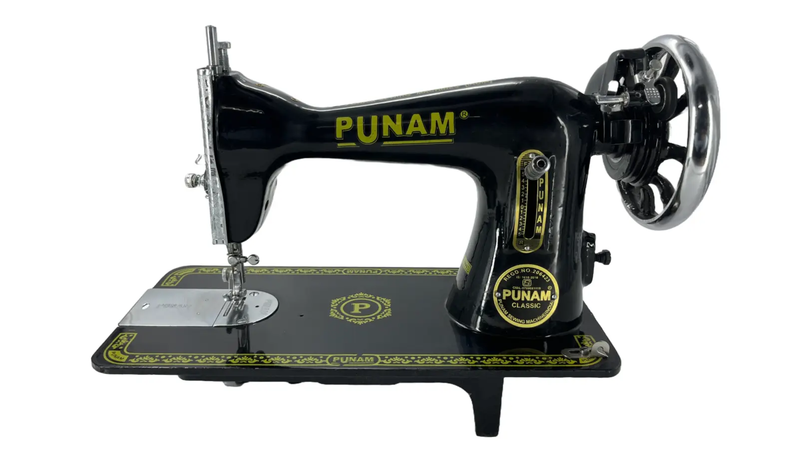 Punam Classic Tailor SV | Black | Traditional Straight-Stitch Sewing Machine | Punam India