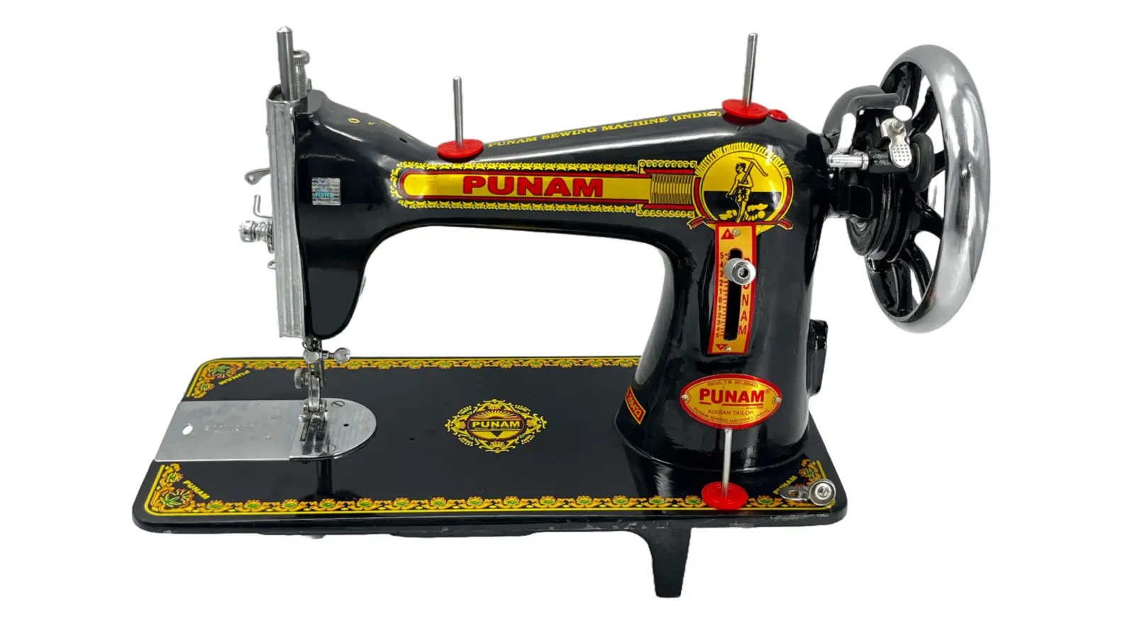 Punam Kissan Tailor SV | Black | Traditional Straight-Stitch Sewing Machine | Punam India