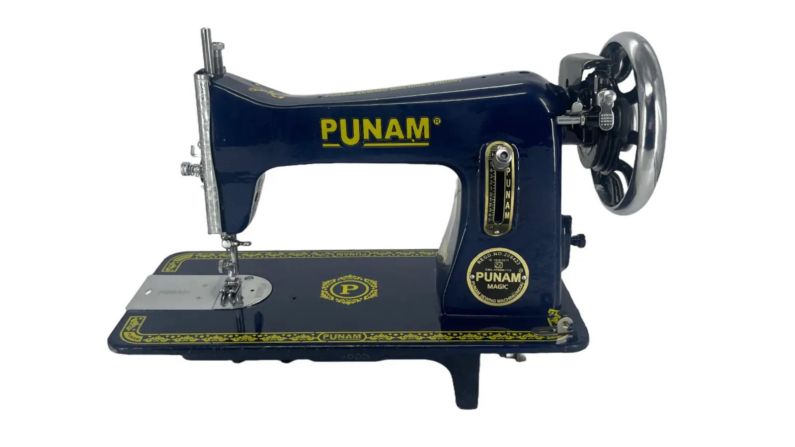 Punam Magic Square SV | Black | Traditional Straight-Stitch Sewing Machine | Punam India