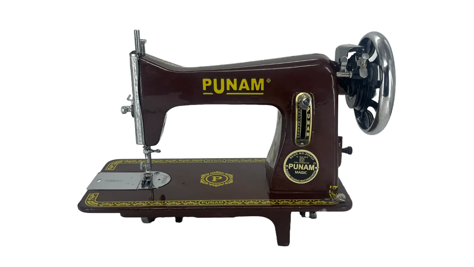Punam Magic Square SV | Black | Traditional Straight-Stitch Sewing Machine | Punam India