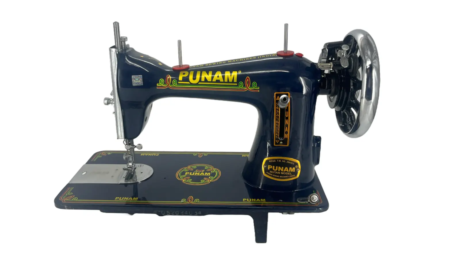 Punam Nutan SV | Black | Traditional Straight-Stitch Sewing Machine | Punam India