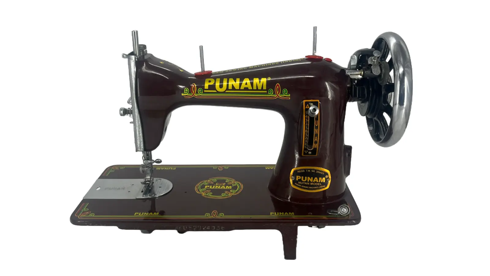 Punam Nutan SV | Black | Traditional Straight-Stitch Sewing Machine | Punam India
