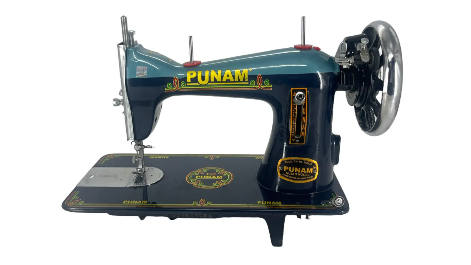 Punam Nutan SV | Black | Traditional Straight-Stitch Sewing Machine | Punam India