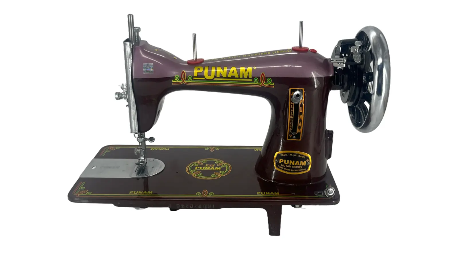 Punam Nutan SV | Black | Traditional Straight-Stitch Sewing Machine | Punam India