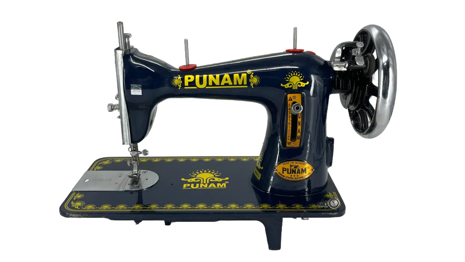 Punam Star Round SV | Black | Traditional Straight-Stitch Sewing Machine | Punam India