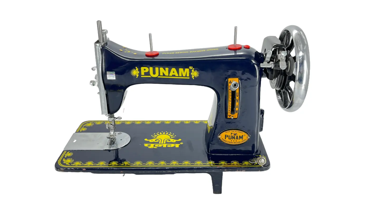 Punam Star Square SV | Black | Traditional Straight-Stitch Sewing Machine | Punam India