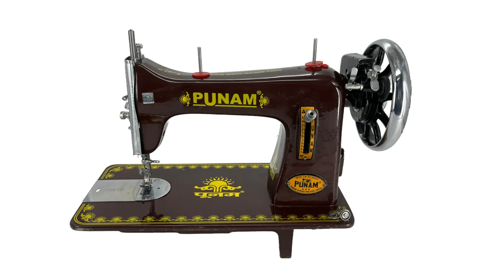 Punam Star Square SV | Black | Traditional Straight-Stitch Sewing Machine | Punam India
