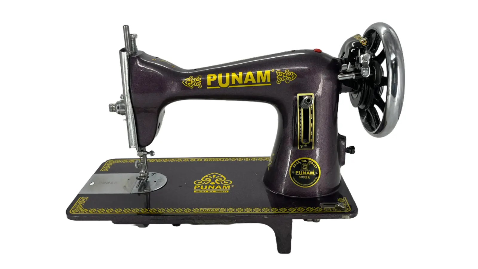Punam Super Round SV | Black | Traditional Straight-Stitch Sewing Machine | Punam India