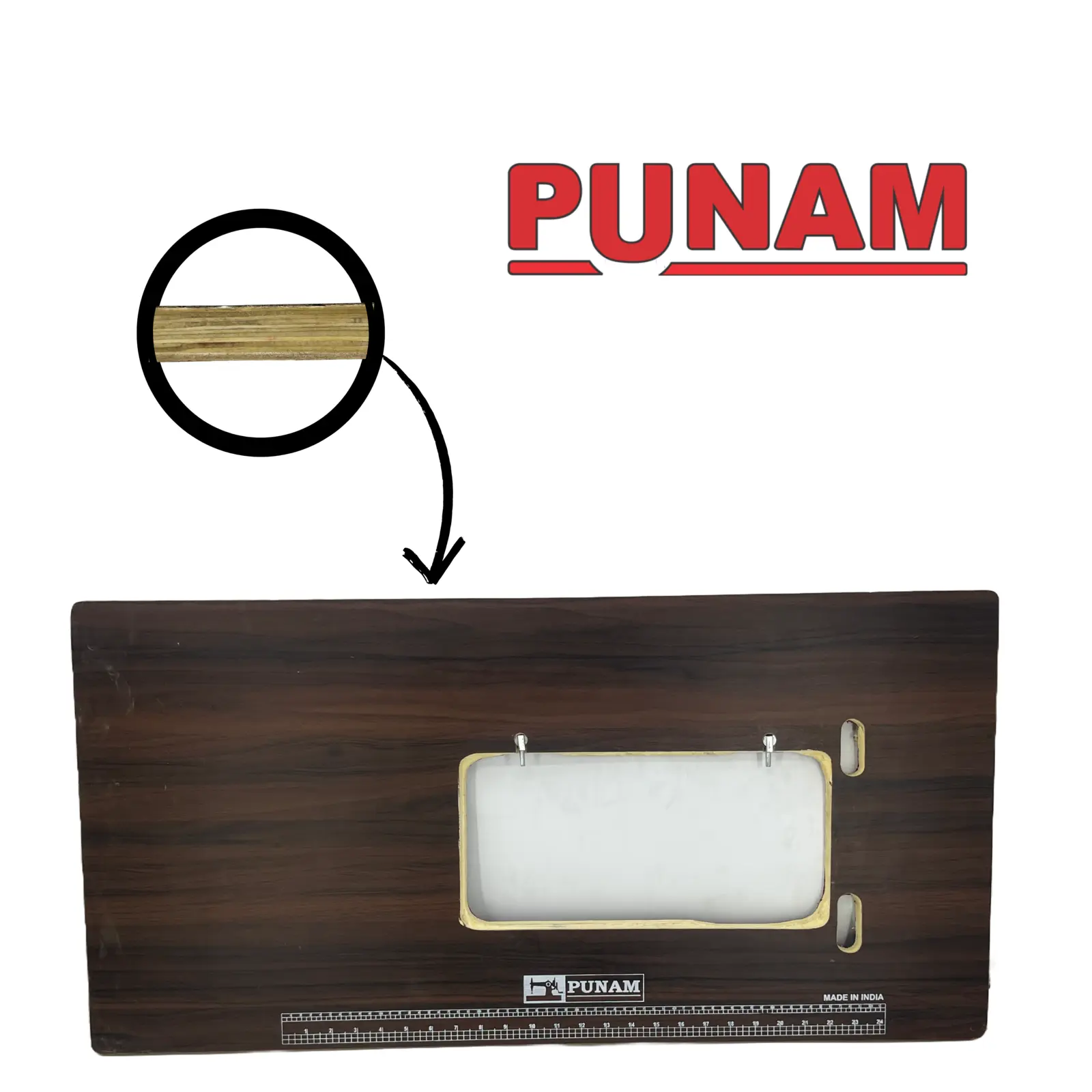 Punam SV Plywood Sewing Machine Table | Table-Top Accessory | Punam India